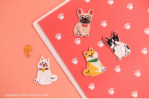 Dog Embroidered Sticker Iron-On Patch