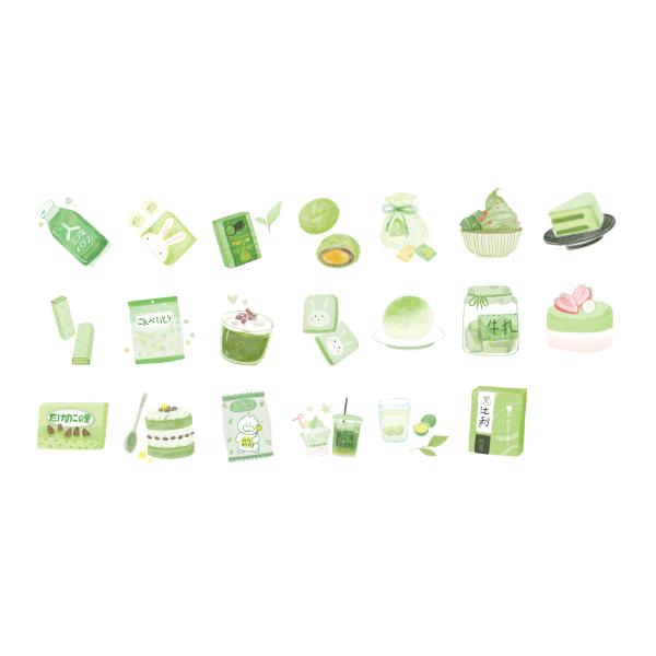 Cute Food Matcha Stickers Pack