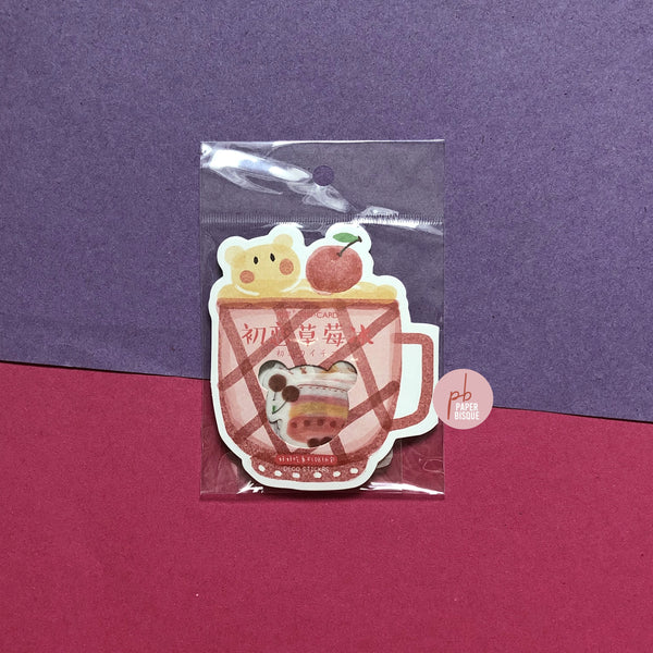 Cute Food Strawberry Ice Stickers Pack