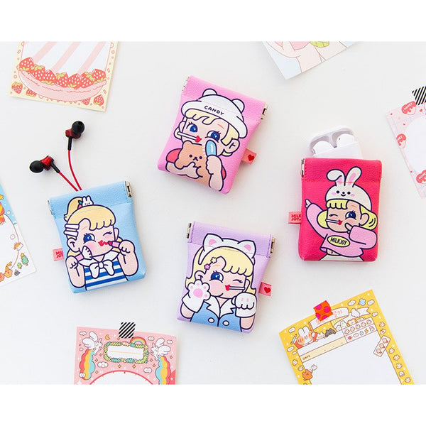 Cutie Girl [Blue] Earphone Case By Milkjoy