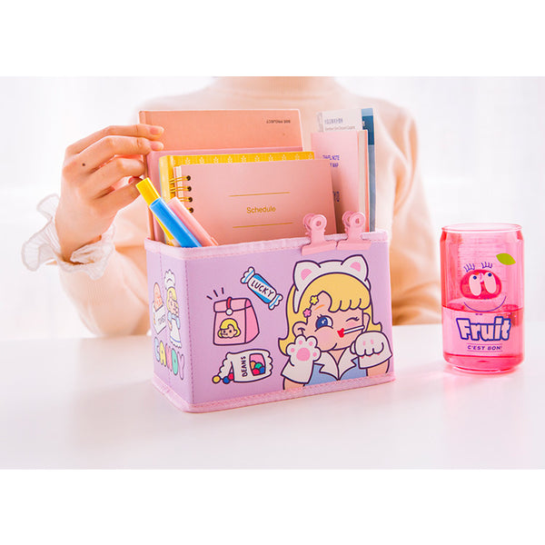 Cutie Girl [Cat] Storage Box By Milkjoy