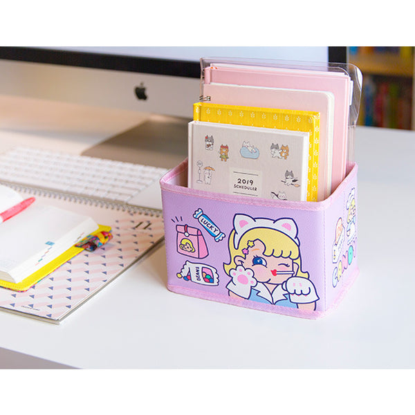 Cutie Girl [Cat] Storage Box By Milkjoy