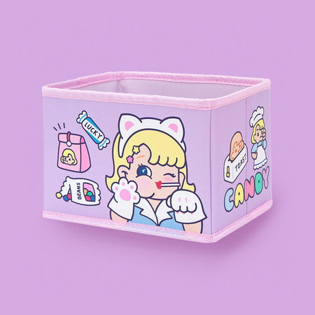 Cutie Girl [Cat] Storage Box By Milkjoy
