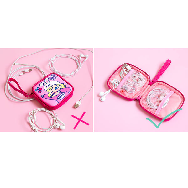 Cutie Girl [Unicorn Girl] Cable Holder Pouch By Milkjoy