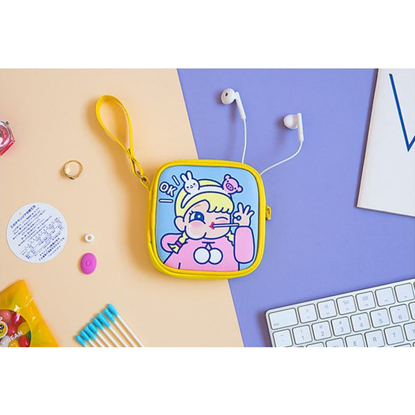 Cutie Girl [OK Girl] Cable Holder Pouch By Milkjoy