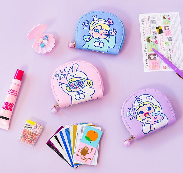 Cutie Girl [Ah Unicorn] Card Holder Pouch By Milkjoy