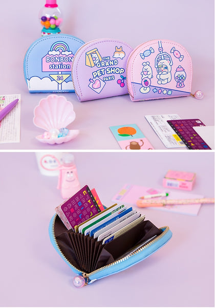 Cutie Girl [Hey Rabbit] Card Holder Pouch By Milkjoy