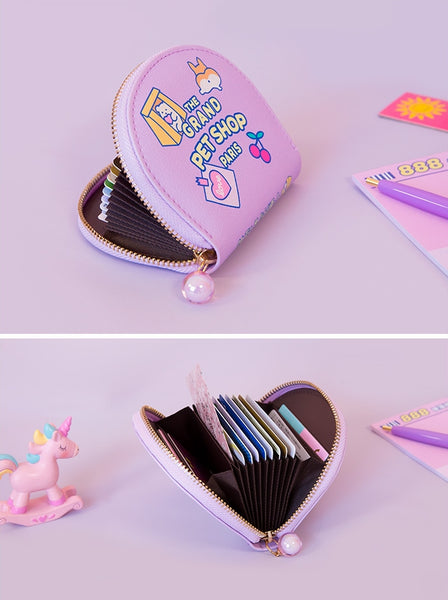 Cutie Girl Ah Unicorn Card Holder Pouch By Milkjoy