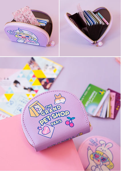 Cutie Girl Ah Unicorn Card Holder Pouch By Milkjoy