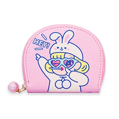 Cutie Girl Hey Rabbit Card Holder Pouch By Milkjoy