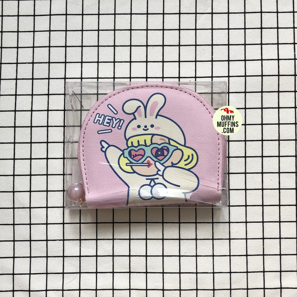 Cutie Girl Hey Rabbit Card Holder Pouch By Milkjoy
