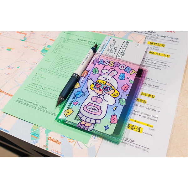 Cutie Girl [Jelly Rabbit] Jelly Passport Cover By Milkjoy