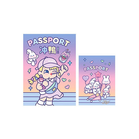 Cutie Girl Rushing Jelly Passport Cover By Milkjoy