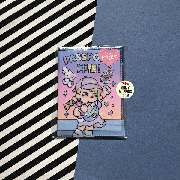 Cutie Girl Rushing Jelly Passport Cover By Milkjoy