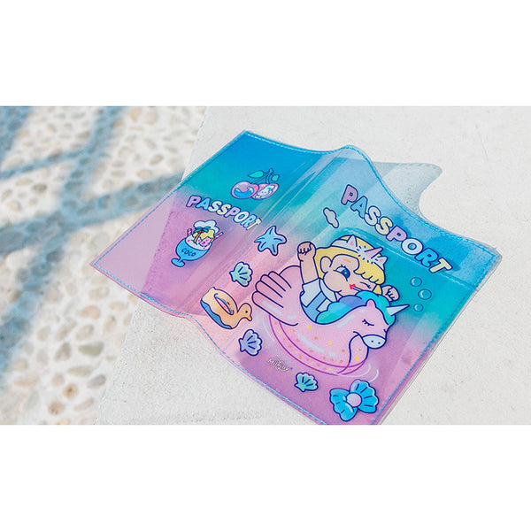 Cutie Girl [Unicorn Float] Jelly Passport Cover By Milkjoy