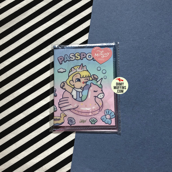 Cutie Girl Unicorn Float Jelly Passport Cover By Milkjoy