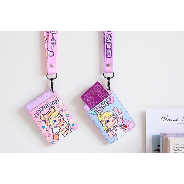 Cutie Girl [Honey] Lanyard Card Holder By Milkjoy