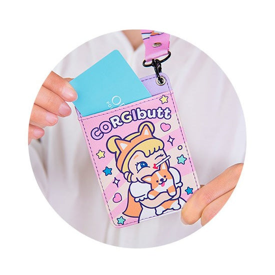 Cutie Girl [Corgi Butt] Lanyard Card Holder By Milkjoy