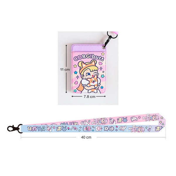 Cutie Girl [Honey] Lanyard Card Holder By Milkjoy