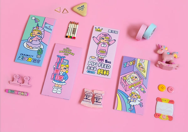 Cutie Girl Pink Notepad Memo Pad By Milkjoy