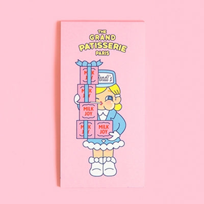 Cutie Girl Hotel Lobby Boy Pink Notepad Memo Pad By Milkjoy