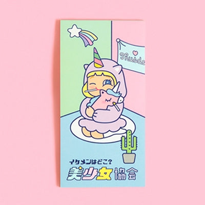 Cutie Girl Unicorn Notepad By Milkjoy
