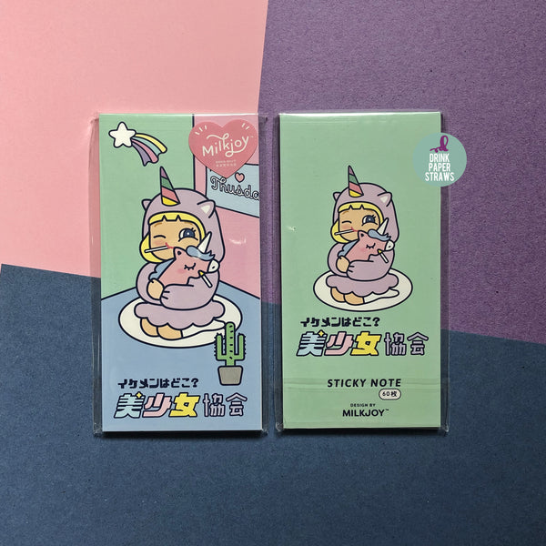Cutie Girl Unicorn Notepad By Milkjoy