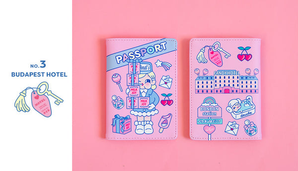 Cutie Girl Budapest Hotel Passport Cover By Milkjoy