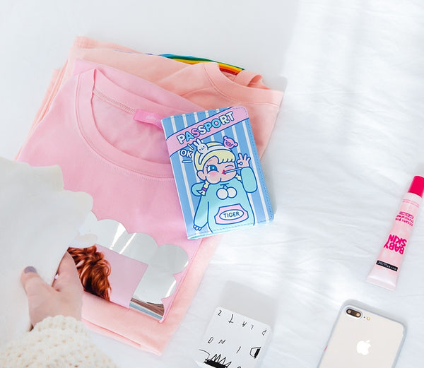 Cutie Girl Ok Ok Passport Cover By Milkjoy