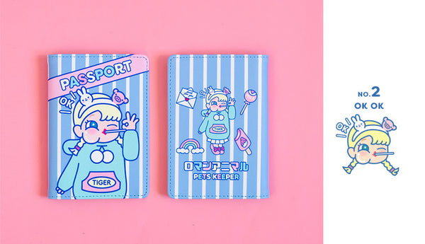 Cutie Girl Ok Ok Passport Cover By Milkjoy