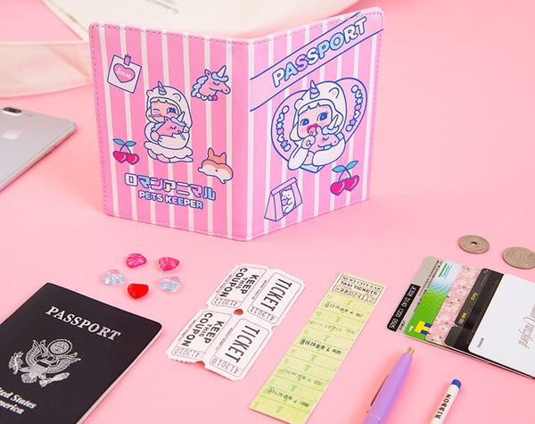 Cutie Girl [Unicorn] Passport Cover By Milkjoy