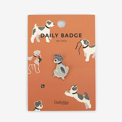 Daily Badge Fox Terrier Pin By Dailylike