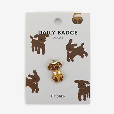 Daily Badge Poodle Pin By Dailylike