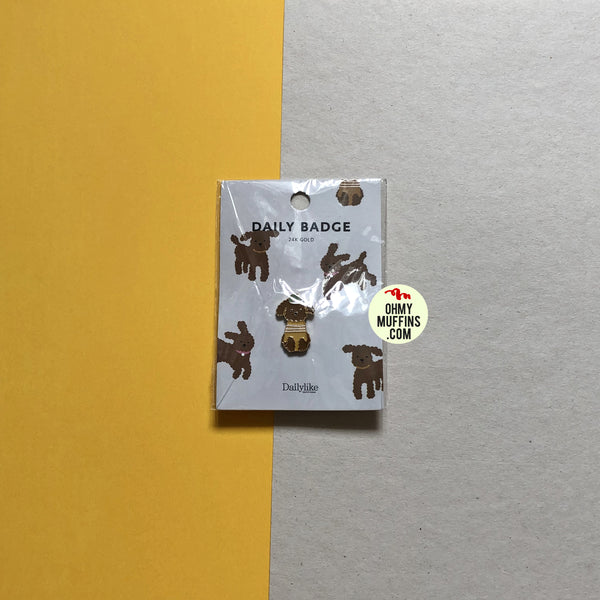 Daily Badge Poodle Pin By Dailylike