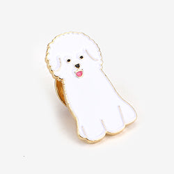 Daily Badge Bichon Frise Pin By Dailylike