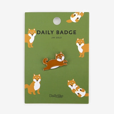 Daily Badge Shiba Inu Pin By Dailylike