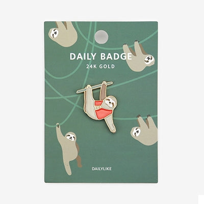 Daily Badge Sloth Pin By Dailylike