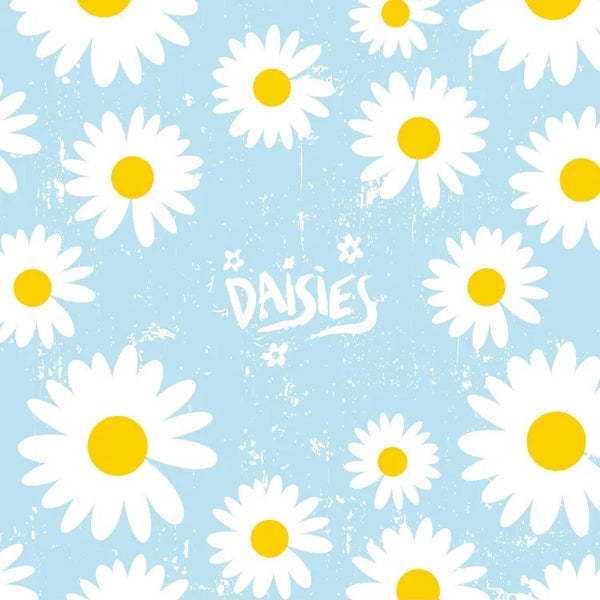 Daisies Embroidered Sticker & Iron-On Patch