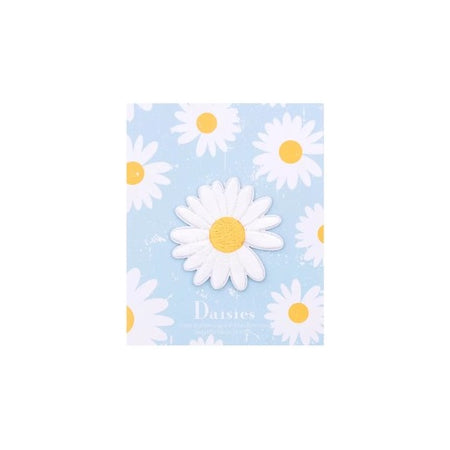 Daisies Embroidered Sticker & Iron-On Patch