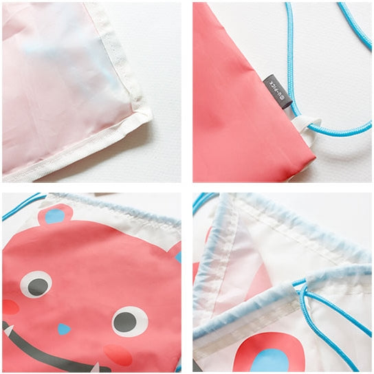 Drawstring [Red Bear] Backpack By U-Pick