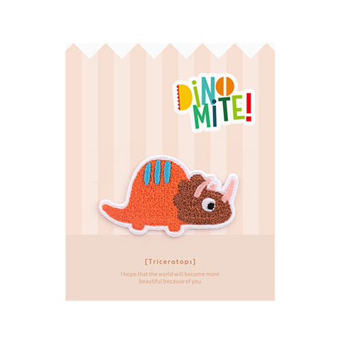Dinomite [Triceratops] Embroidered Sticker & Iron-On Patch