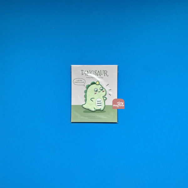 Dinosaur [ A ] Plush Embroidered Sticker & Iron-On Patch