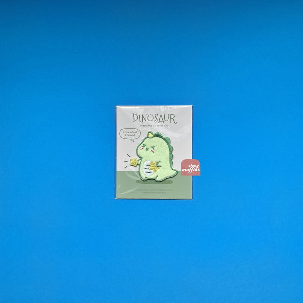 Dinosaur [ B ] Plush Embroidered Sticker & Iron-On Patch