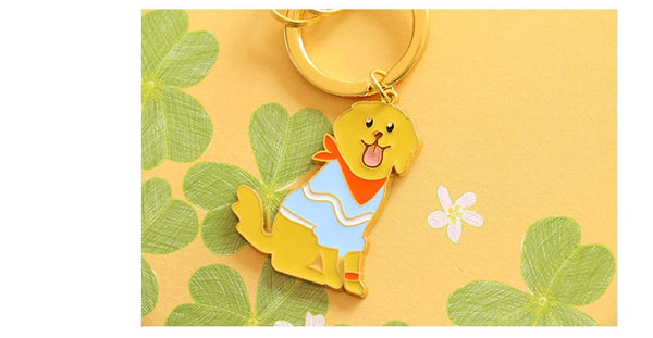 Cute Dog Key Chain By U-Pick Golden Retriever