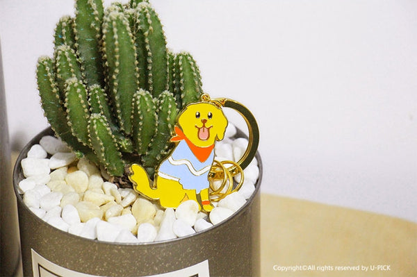 Cute Dog Key Chain By U-Pick Golden Retriever