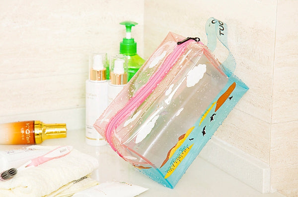 Dolphin Transparent Box Pouch With Strap By TUOUO