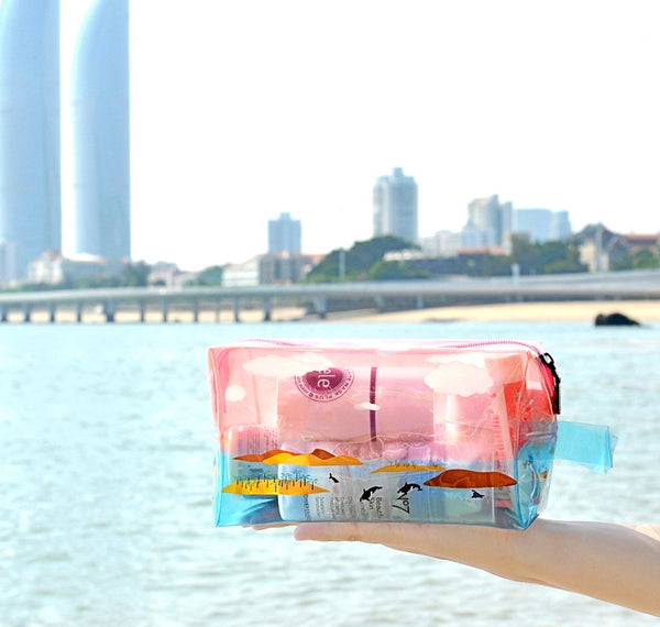Dolphin Transparent Box Pouch With Strap By TUOUO