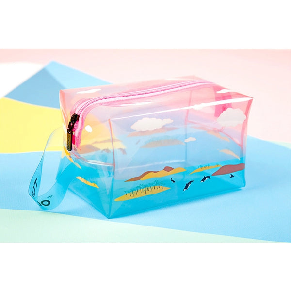Transparent [Dolphin] Box Pouch With Strap By TUOUO