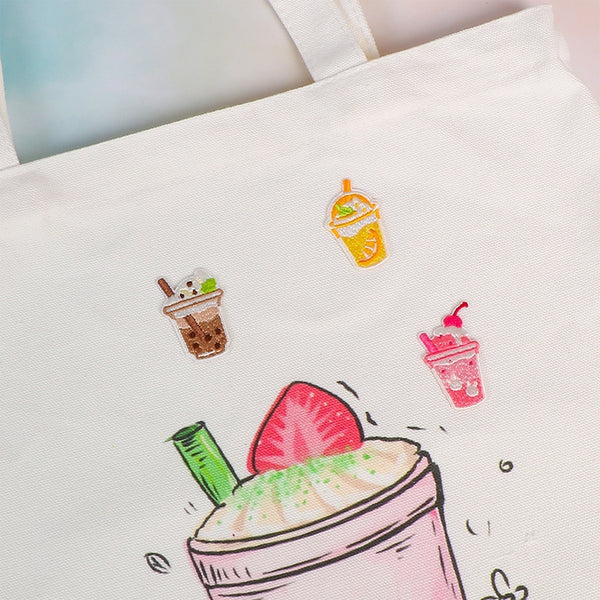Don't Touch My Milk Tea [Pearl] Embroidered Sticker & Iron-On Patch