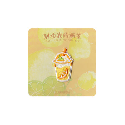 Don't Touch My Milk Tea [Yuzu] Embroidered Sticker & Iron-On Patch